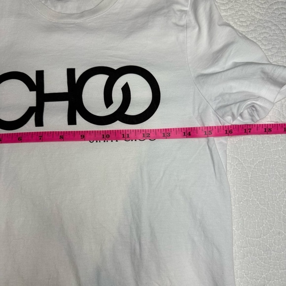 Jimmy Choo White Short Sleeve Tee - Picture 10 of 11